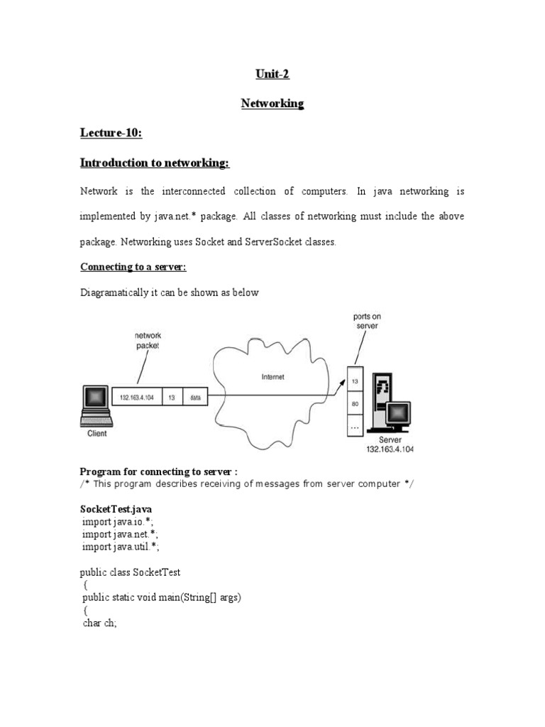 Unit-2 Networking Lecture-10: Introduction To Networking:: Connecting ...