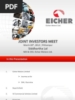 Download Presentation on Eicher Motors Ltd by Seerat Jangda SN219453649 doc pdf