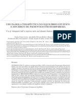 Uso Da Bola Terapêutica No Equilíbrio Estático e Dinâmico de Pacientes Com Hemiparesia