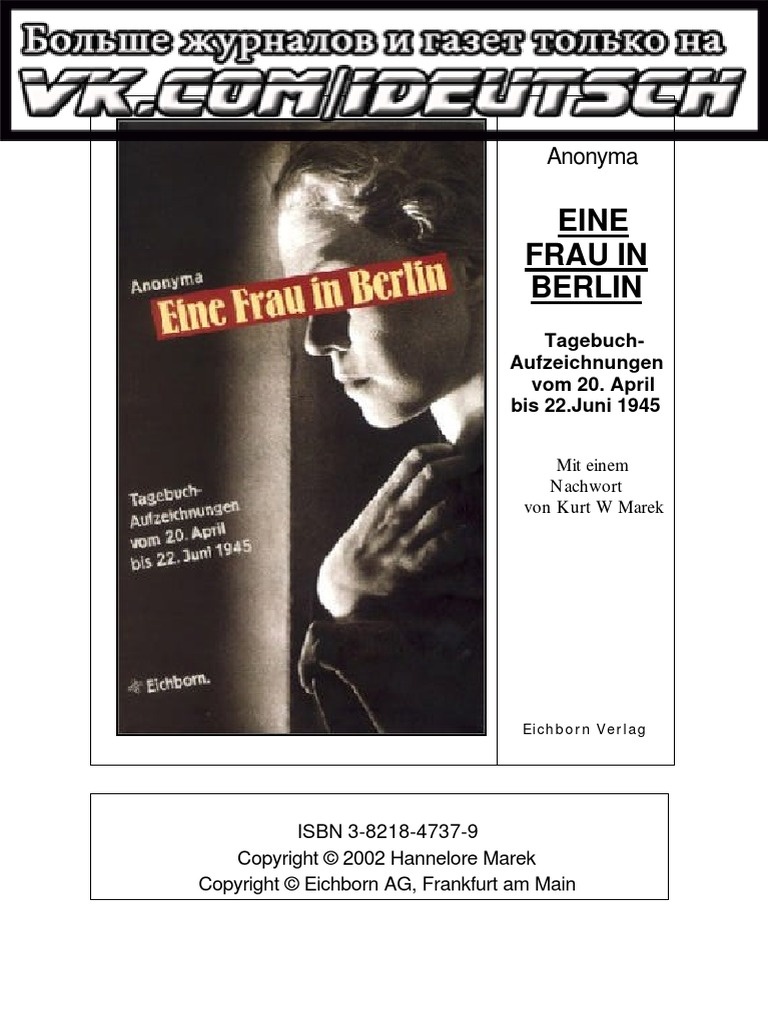Anonyma Eine Frau in Berlin