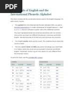 The Sounds of English and the International Phonetic Alphabet IPAAA