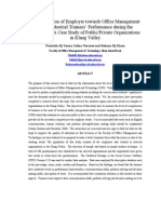 The Perception of Employer Towards Office Management (OM) Industrial Trainees' Performance During The Internship: A Case Study of Public/Private Organizations in Klang Valley