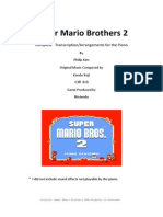 Super Mario Brothers 2: Complete Transcription/Arrangements For The Piano