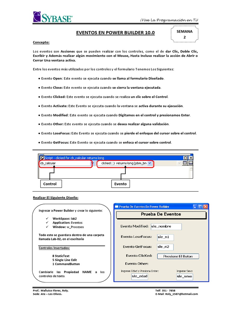 Clase 2 Power Builder 10 0 Pdf Point And Click Ingeniería