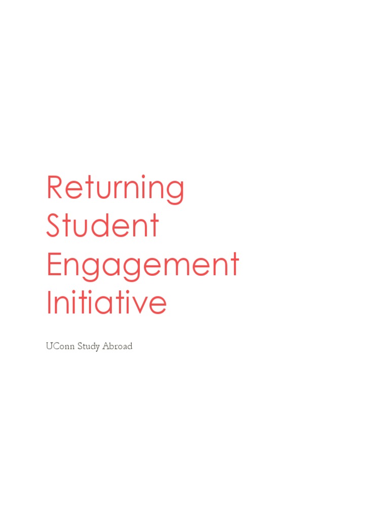 UConn Study Abroad Returnee Engagement | PDF | Internship | Job Hunting
