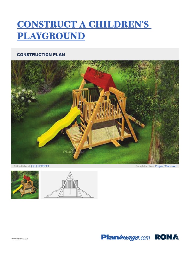Construct Build Children Playground | PDF | Lumber | Screw