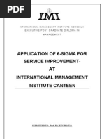 Application of 6-Sigma For Service Improvement-AT International Management Institute Canteen