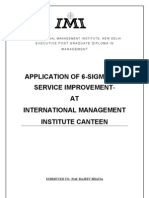 Application of 6-Sigma For Service Improvement-AT International Management Institute Canteen