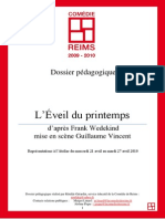 Dossier Pedagogique L Eveil Du Printemps de Frank Wedekind