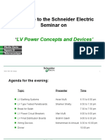 Welcome To The Schneider Electric Seminar On : LV Power Concepts and Devices'