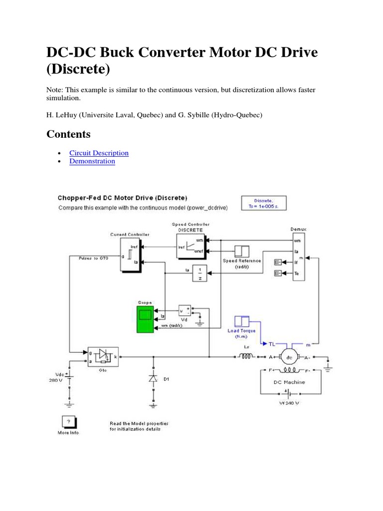 DC-DC Buck Converter Motor Drive | PDF