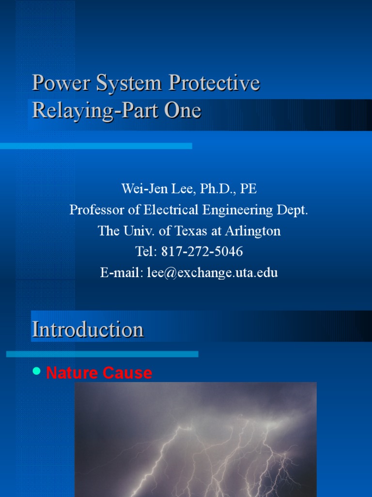 Power System Protective RelayingPart One Download Free PDF Relay