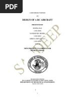 Download Report on RC aeroplane by Sandeep Kr Mishra SN219561668 doc pdf