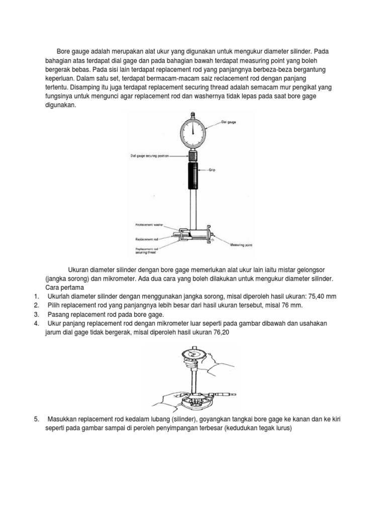 Bore Gauge Adalah Merupakan Alat Ukur Yang Digunakan Untuk Mengukur Diameter Silinder