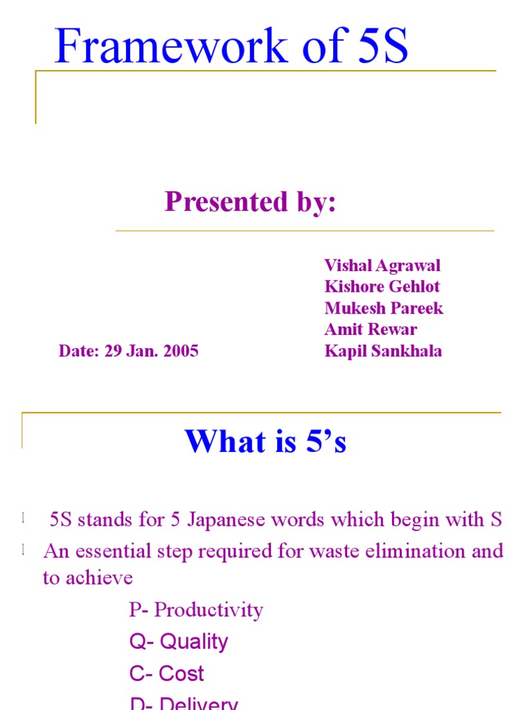 Framework of 5S | PDF | Business
