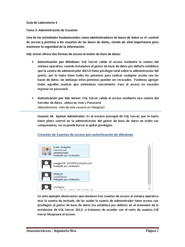 Guia de Laboratorio 4 | PDF | Servidor SQL de Microsoft | Servidor ...