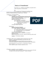 Basic Knowledge of Anaesthesia