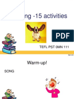 Listening - 15 Activities: Tefl PST 0Mn 111