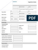 Blank Registration Form