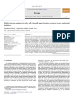 Multi-Criteria Analysis For The Selection of Space Heating Systems in An Industrial Building