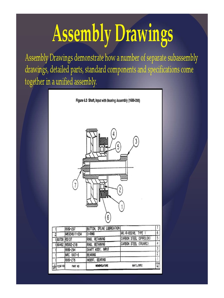 Engineering Drawings Lecture Assembly Drawings | PDF | Specification