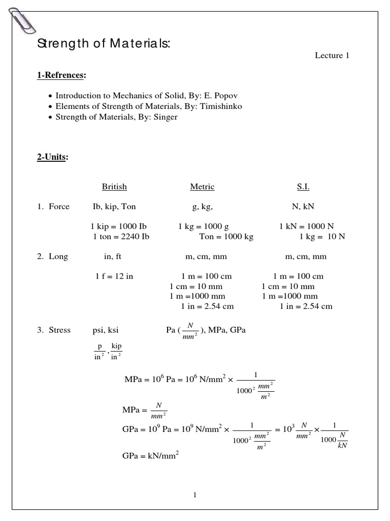 Strength of Material PDF Rotation Around A Fixed Axis Bending