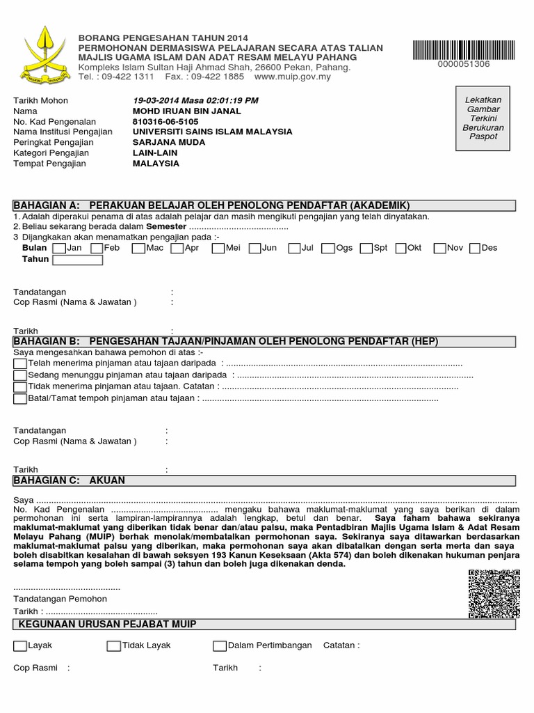 Dokumen Borang Dermasiswa 01 Pdf
