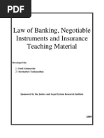 Insurance Banking and Negotiable Instruments