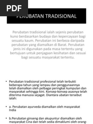Perubatan Tradisional Pdf