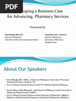 Developing a Business Case for Advancing Pharmacy Practice