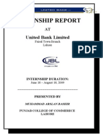 UBL Internship Report