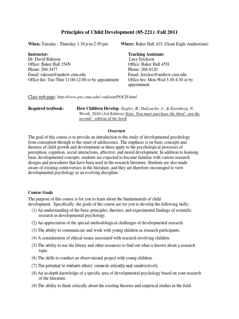 Principles of Child Development | PDF | Child Development | Relationships