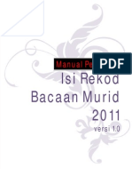 Manual Isi Rekod Bacaan Murid 2011 v1.0