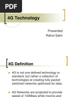 4G Technology: Presented Rahul Saini