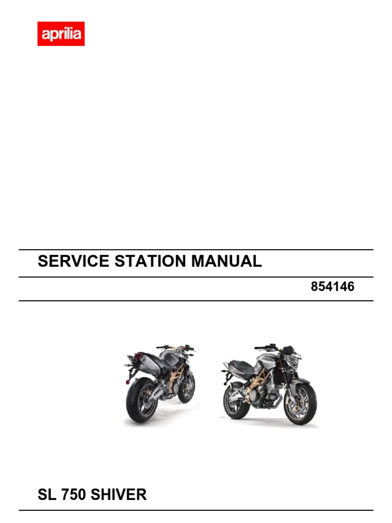 Aprilia SL 750 Shiver Workshop Manual | Internal Combustion Engine | Clutch