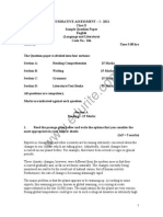 Class 10 Cbse English Literature Sample Paper Term 1 2011