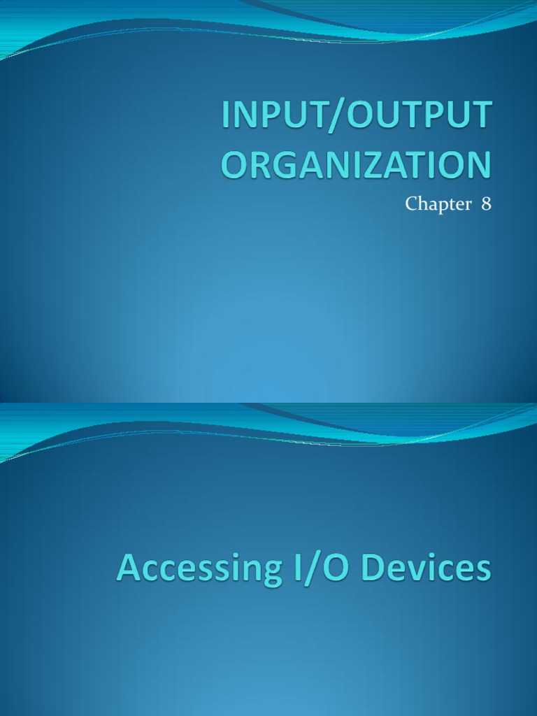 Input Output Organization | PDF | Input/Output | Central Processing Unit