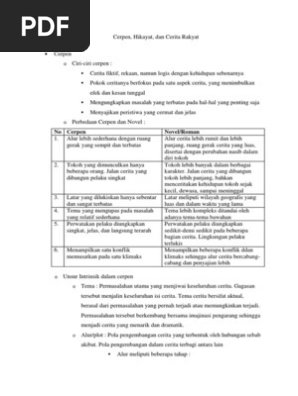 Perbandingan Antara Cerpen Hikayat Dan Cerita Rakyat Pdf