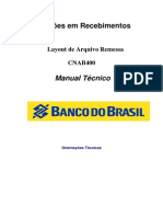 Layout - Cob Banco Do Brasil Cnab400 - Cbr641 - 6 Pos - Remessa