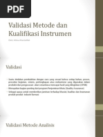 Download Metode Validasi Dan Kualifikasi Instrumen by Athina Mardha SN219607817 doc pdf