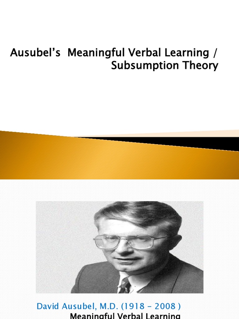 Facilitating Learning Ausubel's Theory Psychology & Cognitive