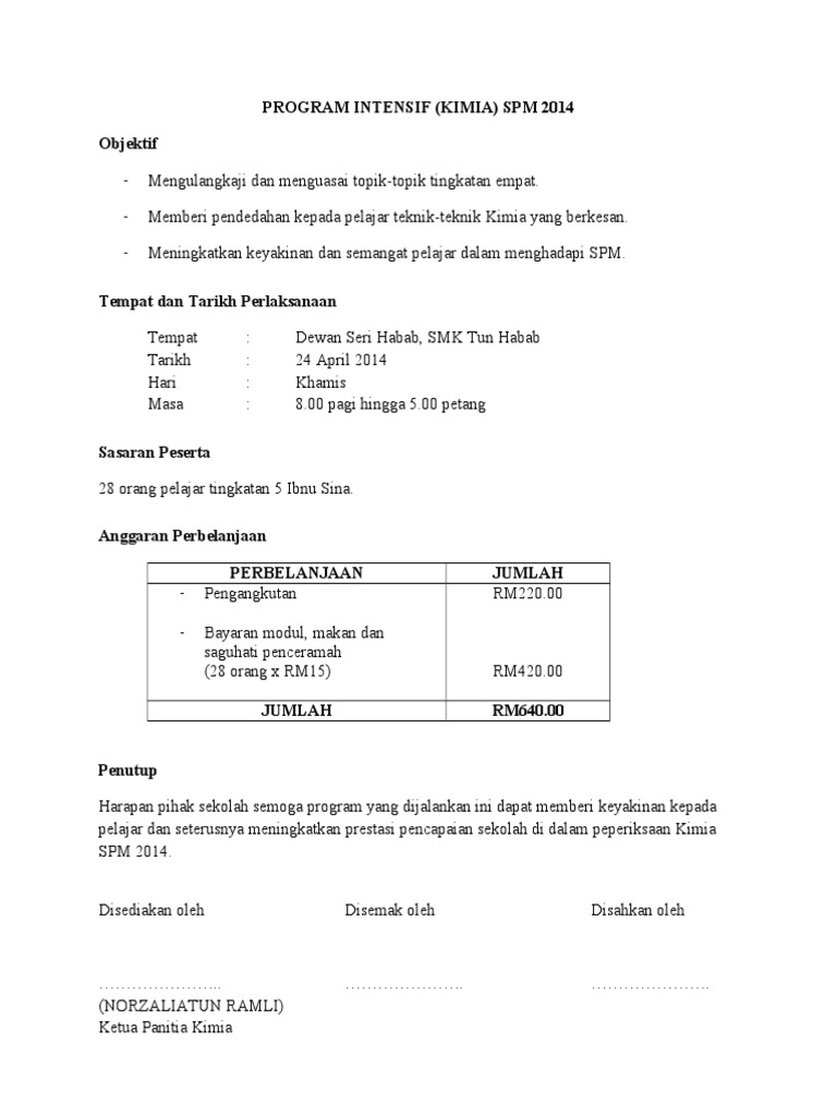 Program Intensif Kimia SPM 2014 | PDF | Ilmu Sosial