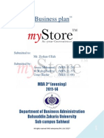 "Business Plan": Mba 3 (Evening) 2011-14