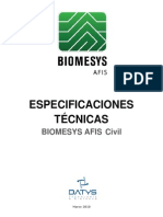 Biomesys AFIS Civil V2.0 ET - 20.04.10 - E03 - Es - D PDF