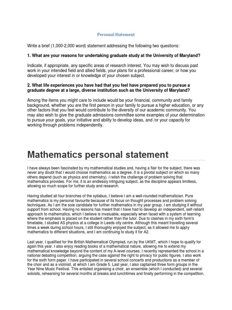 physics personal statement e