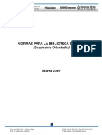 Normas de Biblioteca. Doc Orientador CENDIE PDF
