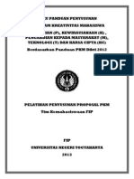 BUKU PANDUAN PENYUSUNAN PKM FIP 2013 Cetak Sebanyak Dosen PDF