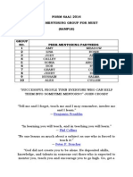 Peer Mentoring Form Sample