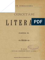 Cercetări Literare Vol. 2 - Ar. Densușianu