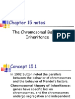 Chapter 15 Notes: The Chromosomal Basis of Inheritance